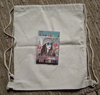 Cotton String Bag with Crayons