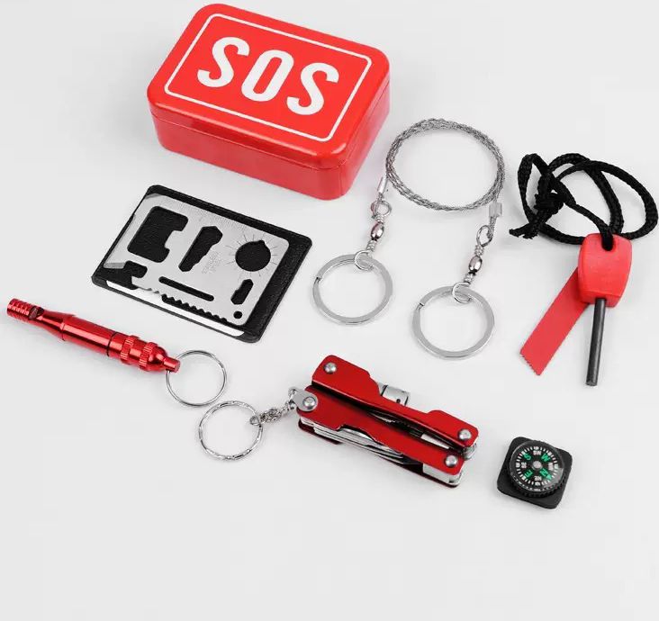 SOS Tin Box with Multipurpose Tools