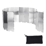 Folding Outdoor Camping Stove Windscreen with Carrying Bag